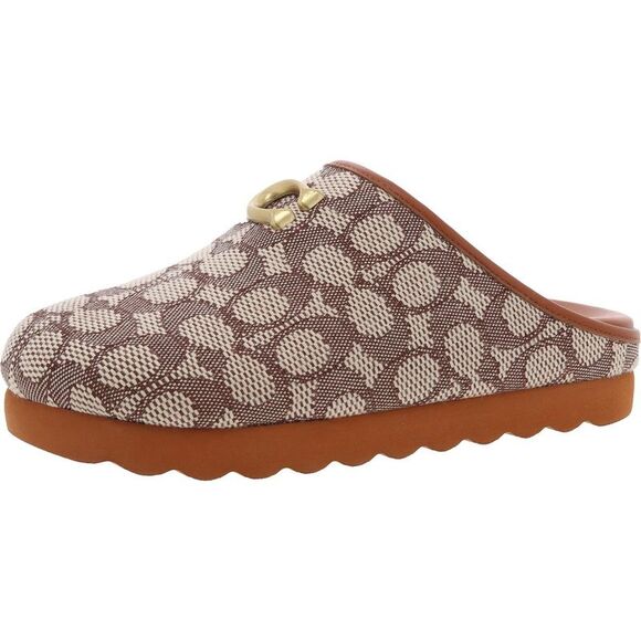 Coach Womens Hadley Brown Pattern Manmade Slip-On Sneakers New - Picture 1 of 3